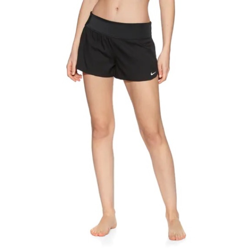 NIKE SWIM WOMEN'S SOLID ELEMENT SWIM BOARDSHORT BLACK - Picture 1 of 3